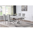 Kerwin 5-piece Rectangular Dining Table Set Grey and Chrome