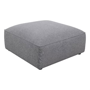 Jennifer Square Upholstered Ottoman Grey