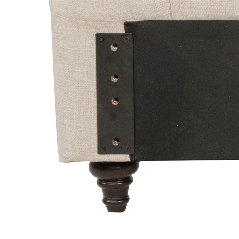 Devon 57-inch Upholstered Full Headboard Beige