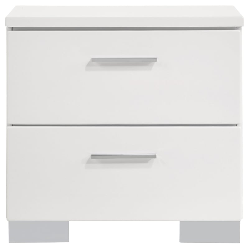 Felicity 4-piece Full Bedroom Set White High Gloss