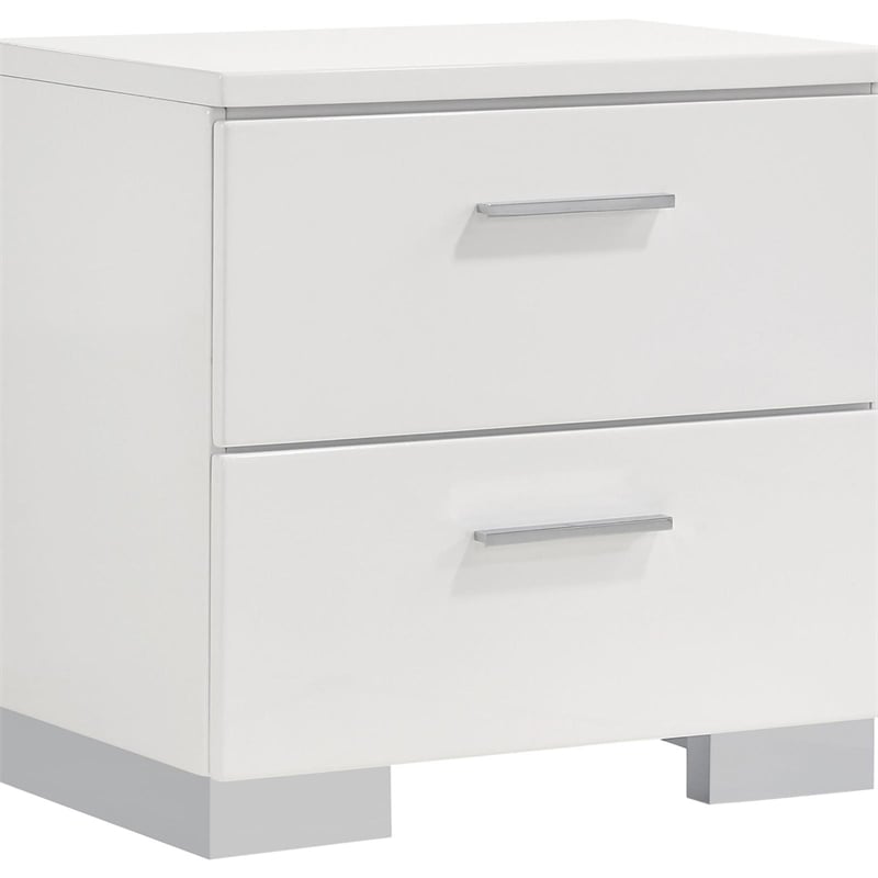 Felicity 4-piece Twin Bedroom Set White High Gloss