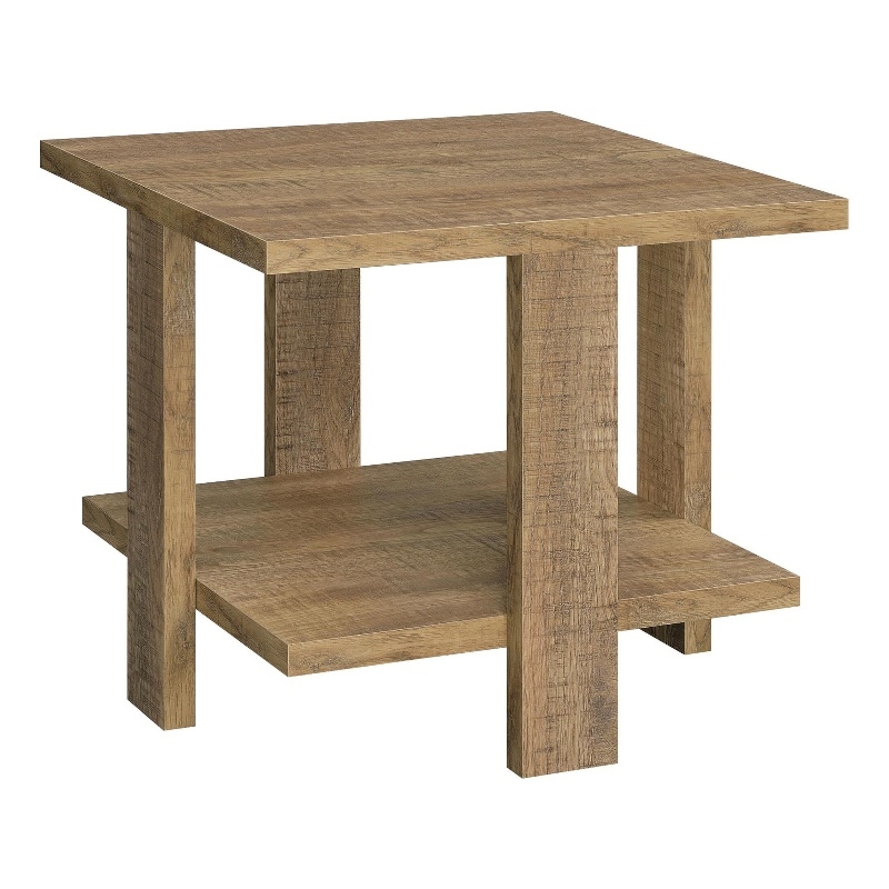 Dawn Square Engineered Wood End Table Mango Brown