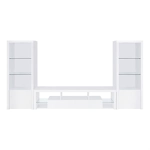 Jude 3-piece 71-inch TV Entertainment Center White High Gloss