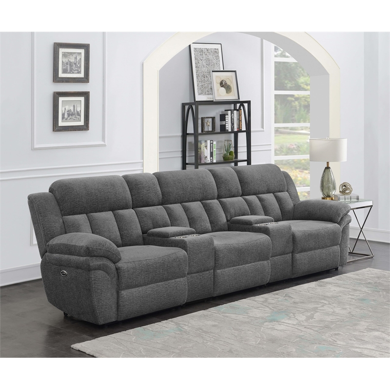 Bahrain 5-piece Power Home Theater Seating Charcoal