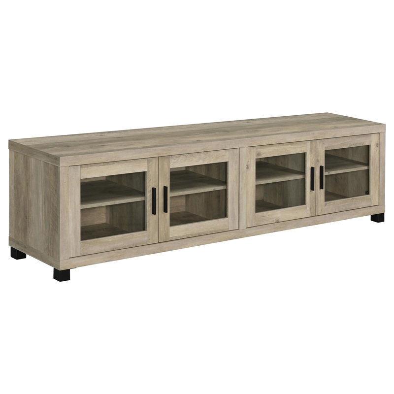Sachin 3-piece 79-inch TV Entertainment Center Distressed Pine