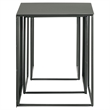Imez 3-piece Rectangular Metal Nesting Table Set Grey