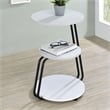 Hilly 3-tier Round Accent Side Table White and Black