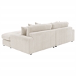Coaster Blaine Fabric Upholstered Reversible Chaise Sectional Sofa In Sand