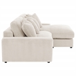 Coaster Blaine Fabric Upholstered Reversible Chaise Sectional Sofa In Sand