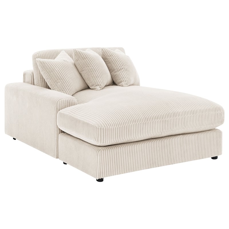 Coaster Blaine Fabric Upholstered Reversible Chaise Sectional Sofa In Sand