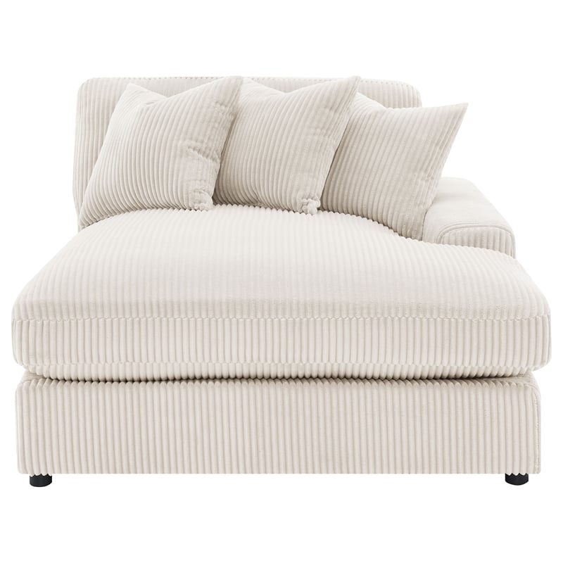 Coaster Blaine Fabric Upholstered Reversible Chaise Sectional Sofa In Sand