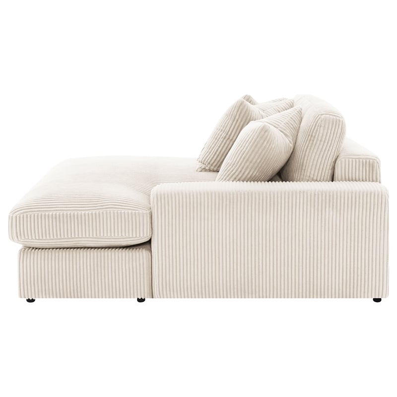 Coaster Blaine Fabric Upholstered Reversible Chaise Sectional Sofa In Sand