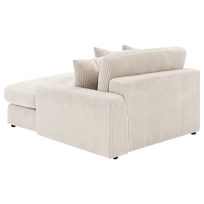Coaster Blaine Fabric Upholstered Reversible Chaise Sectional Sofa In Sand