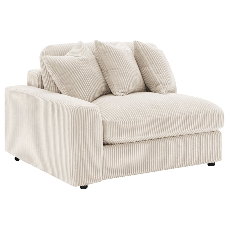 Coaster Blaine Fabric Upholstered Reversible Chaise Sectional Sofa In Sand