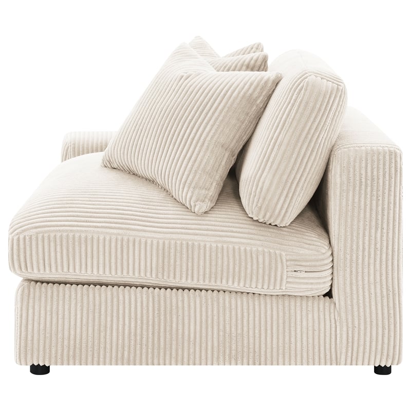 Coaster Blaine Fabric Upholstered Reversible Chaise Sectional Sofa In Sand