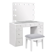 Regina Makeup Vanity Table Set with Lighting White