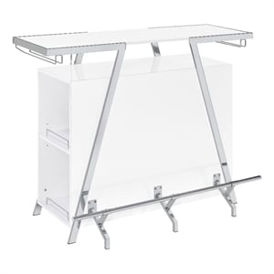 Araceli Freestanding LED Home Bar Cabinet White High Gloss