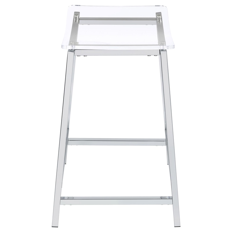 Jovani Acrylic Backless Counter Stool Chrome