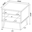 Welsh Square Engineered Wood Side End Table Distressed Pine