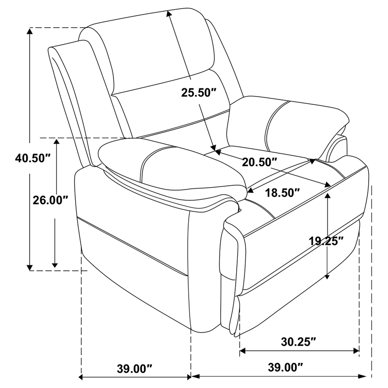 Ellington Upholstered Padded Arm Sofa Dark Brown