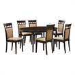 Gabriel 7-piece Extension Leaf Dining Table Set Cappuccino