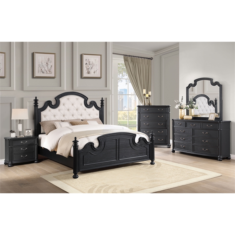 Celina 3-drawer Nightstand Black
