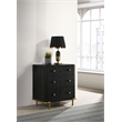 Arini 3-drawer Nightstand Black