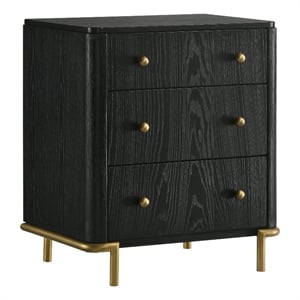 Arini 3-drawer Nightstand Black