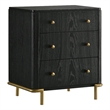 Arini 3-drawer Nightstand Black