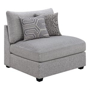 Cambria Upholstered Armless Chair Grey