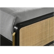 Arini Rattan Eastern King Panel Bed Black and Natural