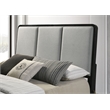 Arini Upholstered Queen Panel Bed Black and Grey