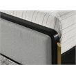 Arini Upholstered Queen Panel Bed Black and Grey