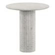 Astoria Round Genuine Marble Side End Table White