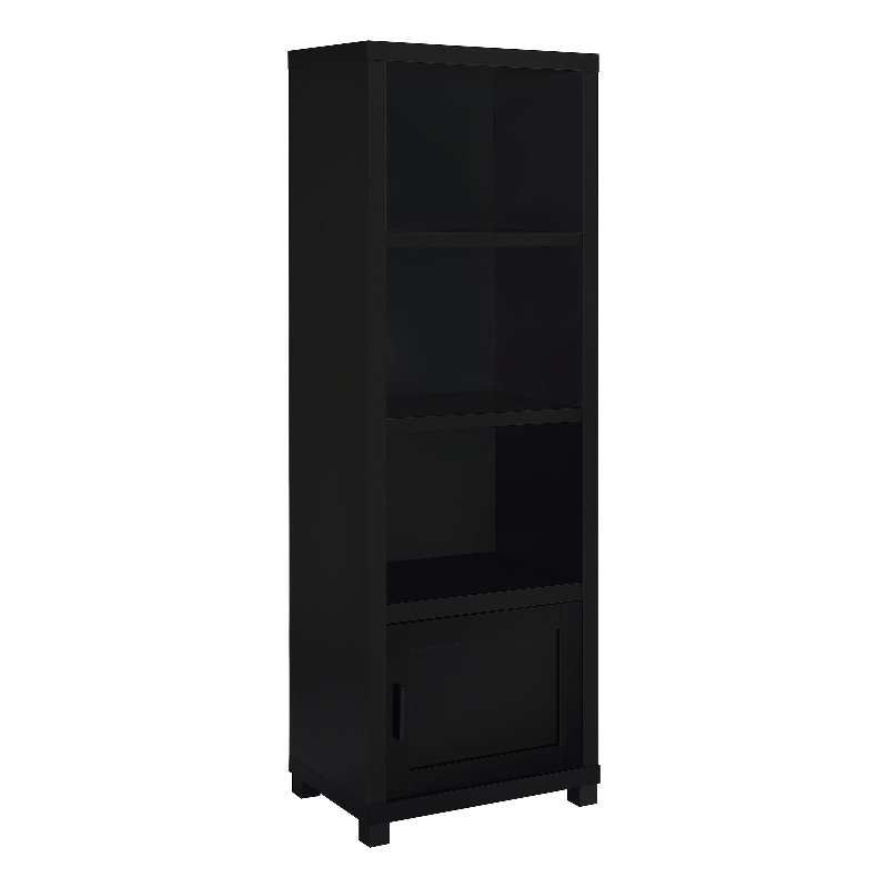 Sachin 3-shelf Engineered Wood Media Tower Black
