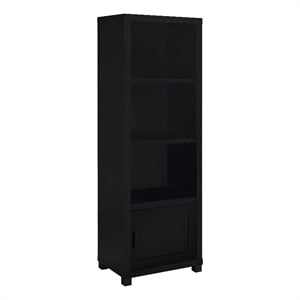 Sachin 3-shelf Engineered Wood Media Tower Black