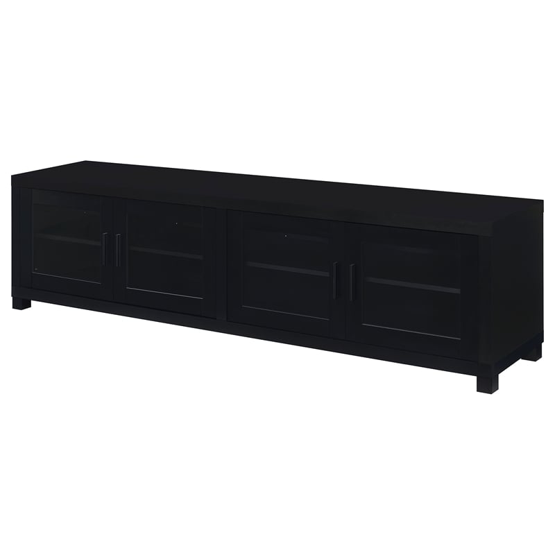 Sachin 4-door Engineered Wood 79-inch TV Stand Black
