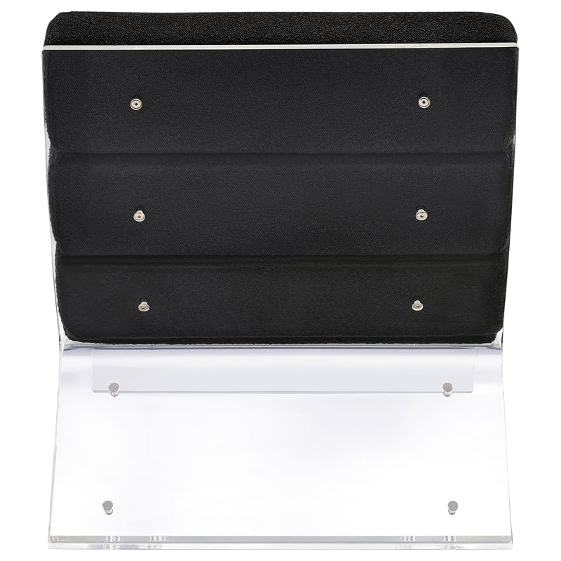 Coaster Serreta Fabric Upholstered Accent Chair with Clear Acrylic Frame Black