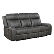 Raelynn Upholstered Track Arm Motion Sofa Grey