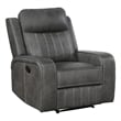 Raelynn Upholstered Track Arm Recliner Grey