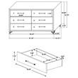 Lucia 5-piece Queen Bedroom Set Beige and White