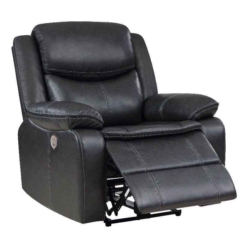 Sycamore Upholstered Power Recliner Chair Dark Grey