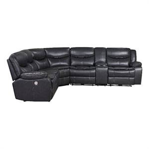 Sycamore Upholstered Power Reclining Sectional Sofa Grey