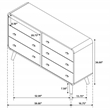 Robyn 6-drawer Dresser with Mirror Dark Walnut