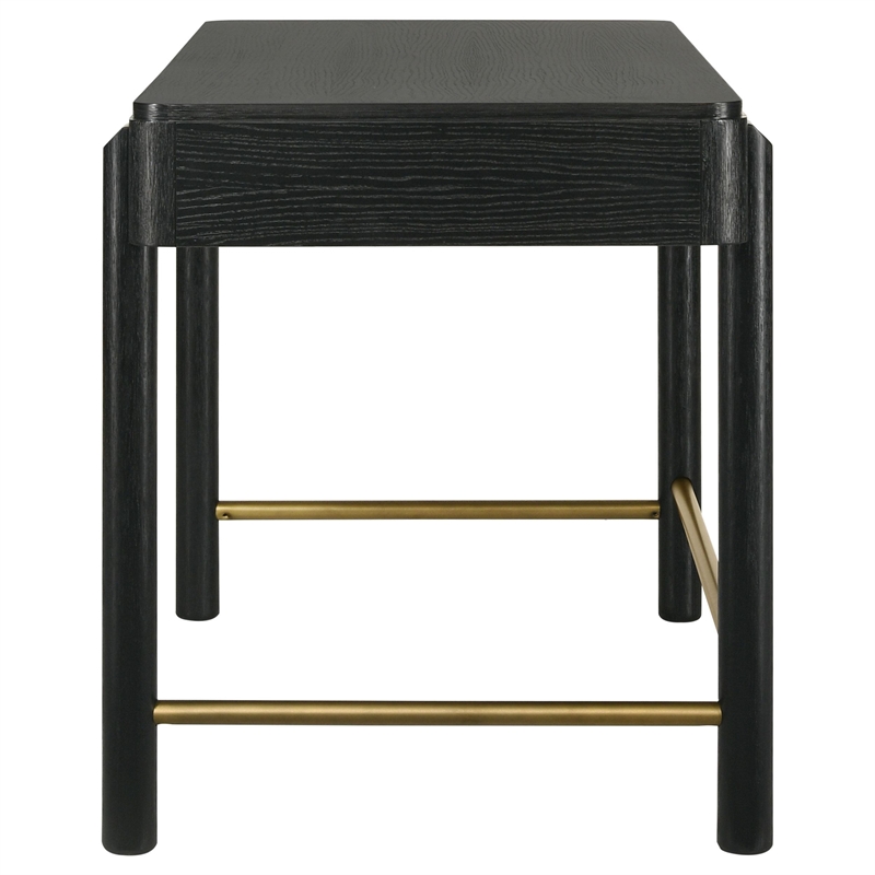 Arini 2-piece Makeup Vanity Table and Mirror Set Black