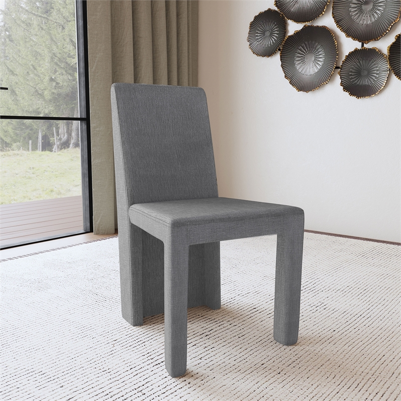 Tordera Velvet Upholstered Dining Side Chair Grey