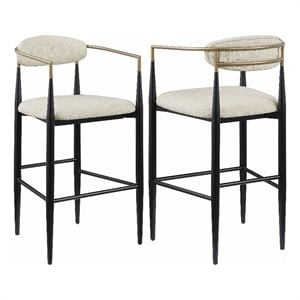 Tina Fabric Upholstered Bar Chair Beige