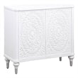 Cardella 2-door Mandala Accent Cabinet Distressed White