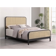 Lanewood Open Cane Webbing Metal Queen Bed Black