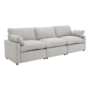Coaster Collins Transitional Modular Upholstery Fabric Power Sofa Gray
